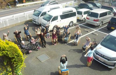 車椅子対応の駐車場