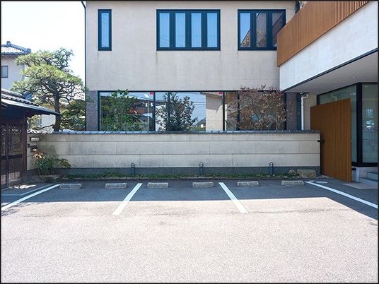 建物前の駐車場  