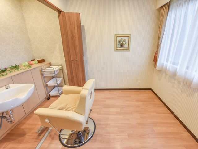 明るい洗面所付きの居室