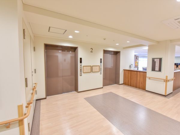 清潔な廊下とエレベーター
