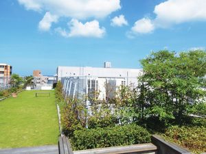緑広がる屋上庭園  