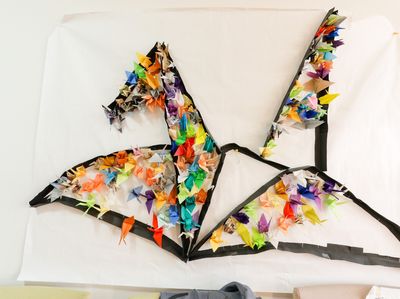 手作り折り紙の装飾