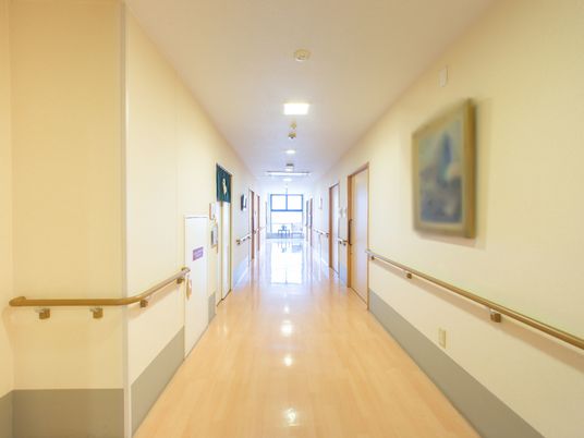 廊下の明るい風景