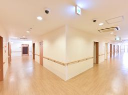 明るい廊下の一角