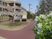 桜咲く建物前の庭  