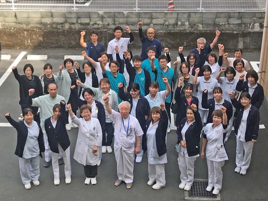 集合した介護スタッフの様子  