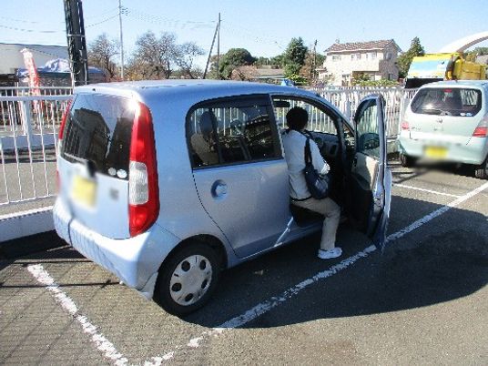駐車場での様子