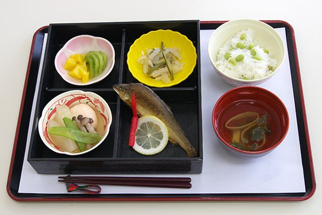 健康食の盛り付け膳