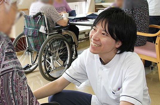 笑顔のスタッフがいるエリア
