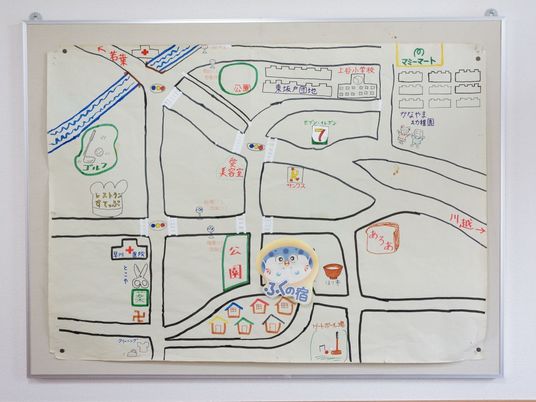 手描きの地図イラスト掲示物