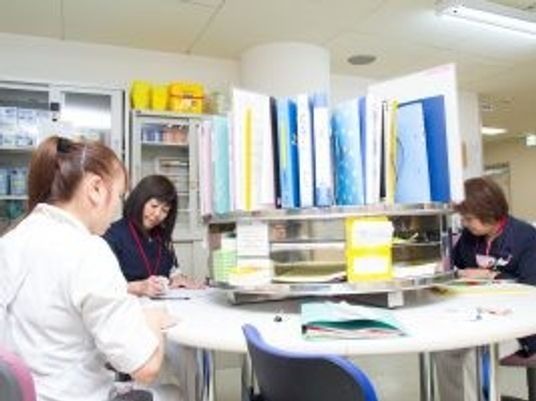 スタッフの打ち合わせ室  