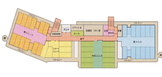 施設内の間取り図