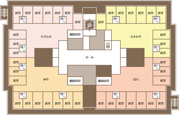部屋の配置図ですね