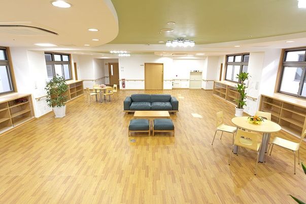 明るい共有スペース