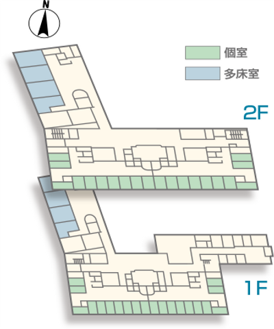 平面図で見る居住空間 内観 各階ごとに配された居室の配置が確認できる図面です。ご自身の生活空間をご覧ください。