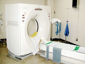 機能訓練室のCT装置  