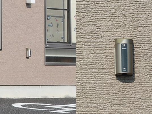 建物外壁と窓の外観  