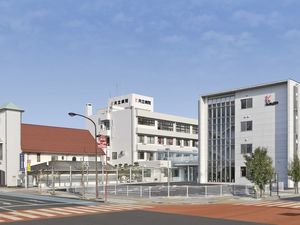 病院前の施設外観  