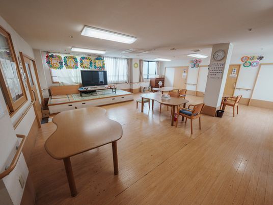 明るい共有スペース