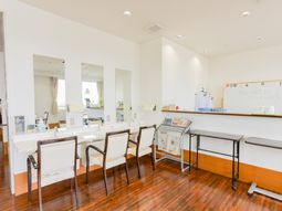 明るい洗面エリア