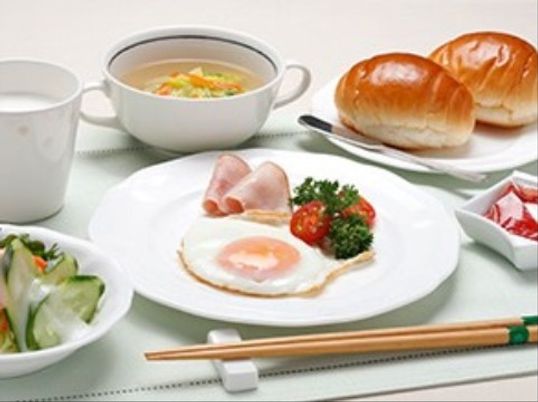 朝食のセット