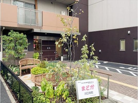 緑豊かな中庭の風景