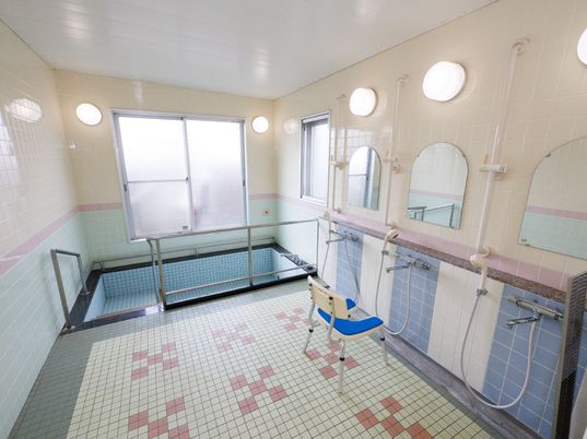 清潔な浴室設備