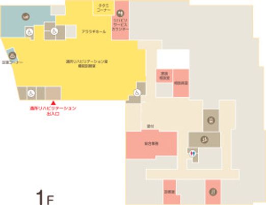 広々とした施設の地図