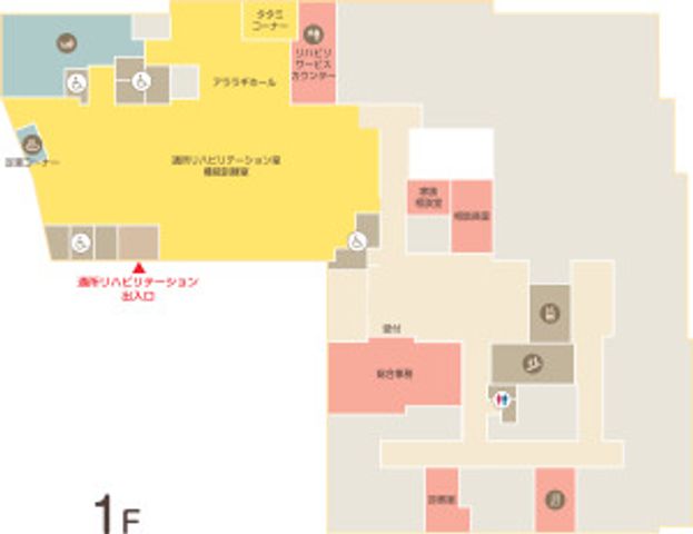 広々とした施設の地図