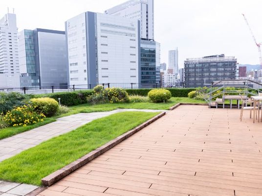 屋上庭園のテラス  