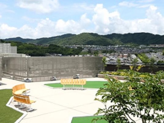 屋上のくつろぎスペース  