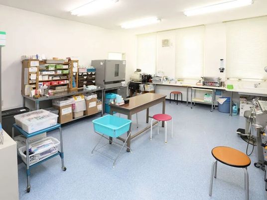 調理準備室の作業台  