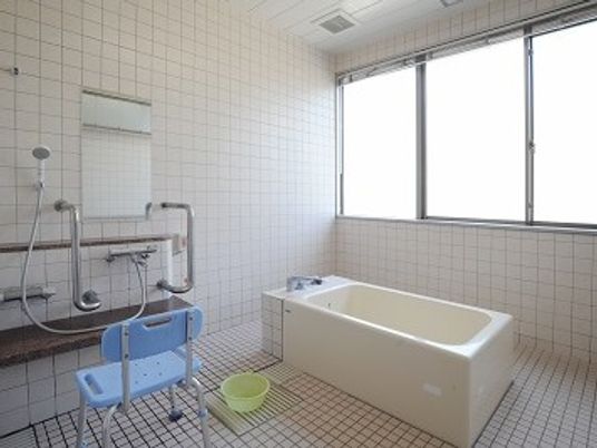 浴槽とシャワーの浴室  