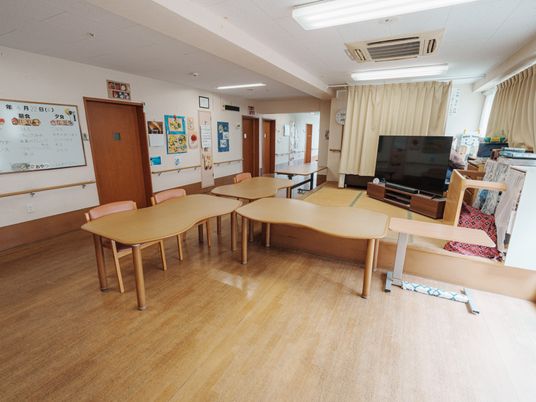 明るい共有スペース