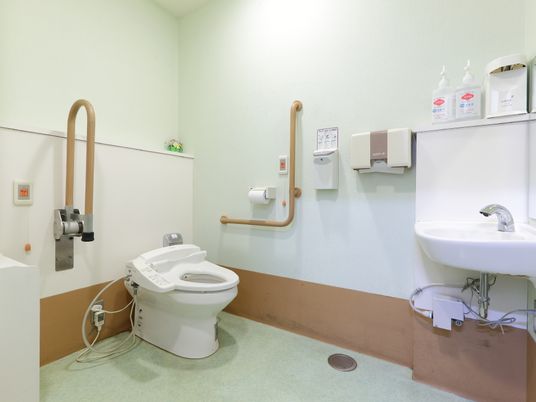 手すり付きトイレ空間