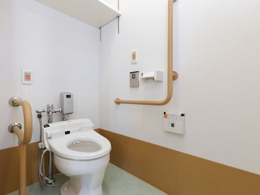 バリアフリー設計のトイレ