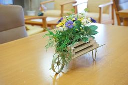 テーブルの上の観葉植物