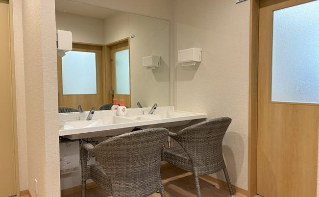 ゆったりした洗面台