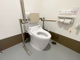 手すり付き清潔なトイレ