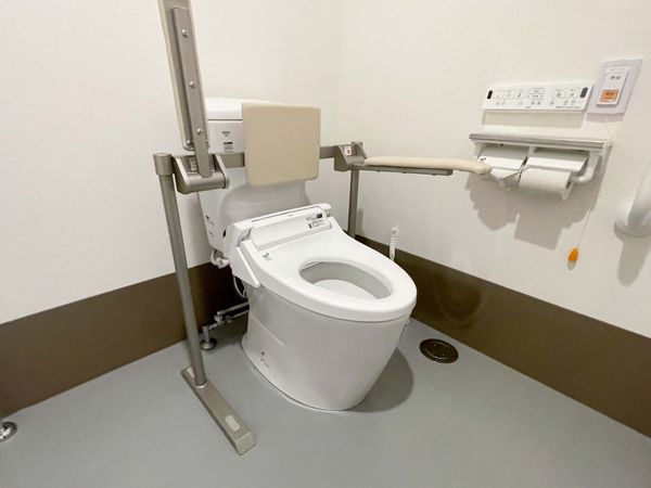 手すり付き清潔なトイレ