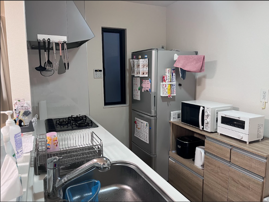 調理器具が揃うキッチン