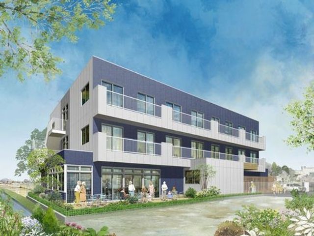 新しい施設の外観 外観イメージ 広々とした明るい外観です。心地よい環境でご活躍いただけます。