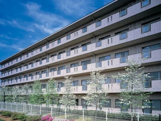 明るい外観の建物  