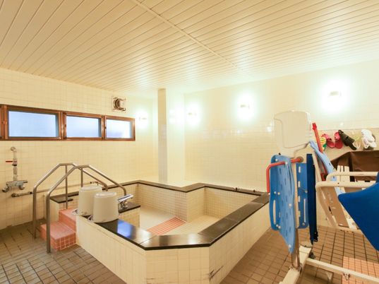 バリアフリーの浴室設備