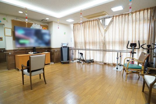 共有スペースの明るい一角