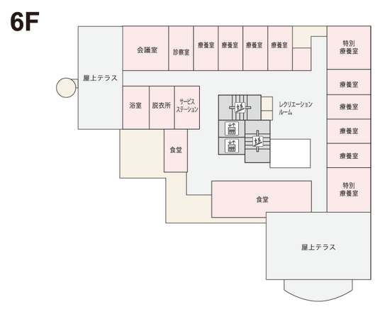 明るい屋上テラス
