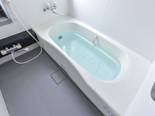 清潔な浴室のバスタブ
