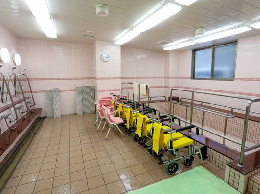 清潔感ある浴室の一角