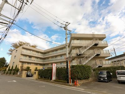 建物の外観と看板