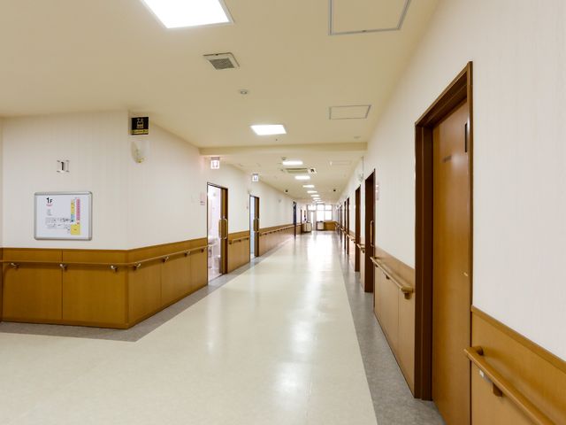 清潔感ある廊下の様子 廊下 温かみのある木目調で統一された、明るく清潔感の溢れる通路です。